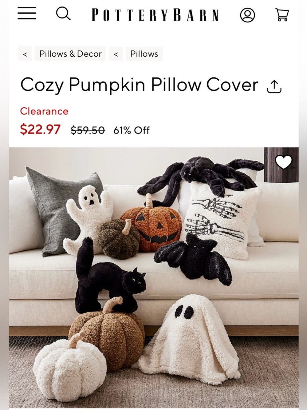 Cozy Fall ORANGE Pumpkin - Picture 5 of 11